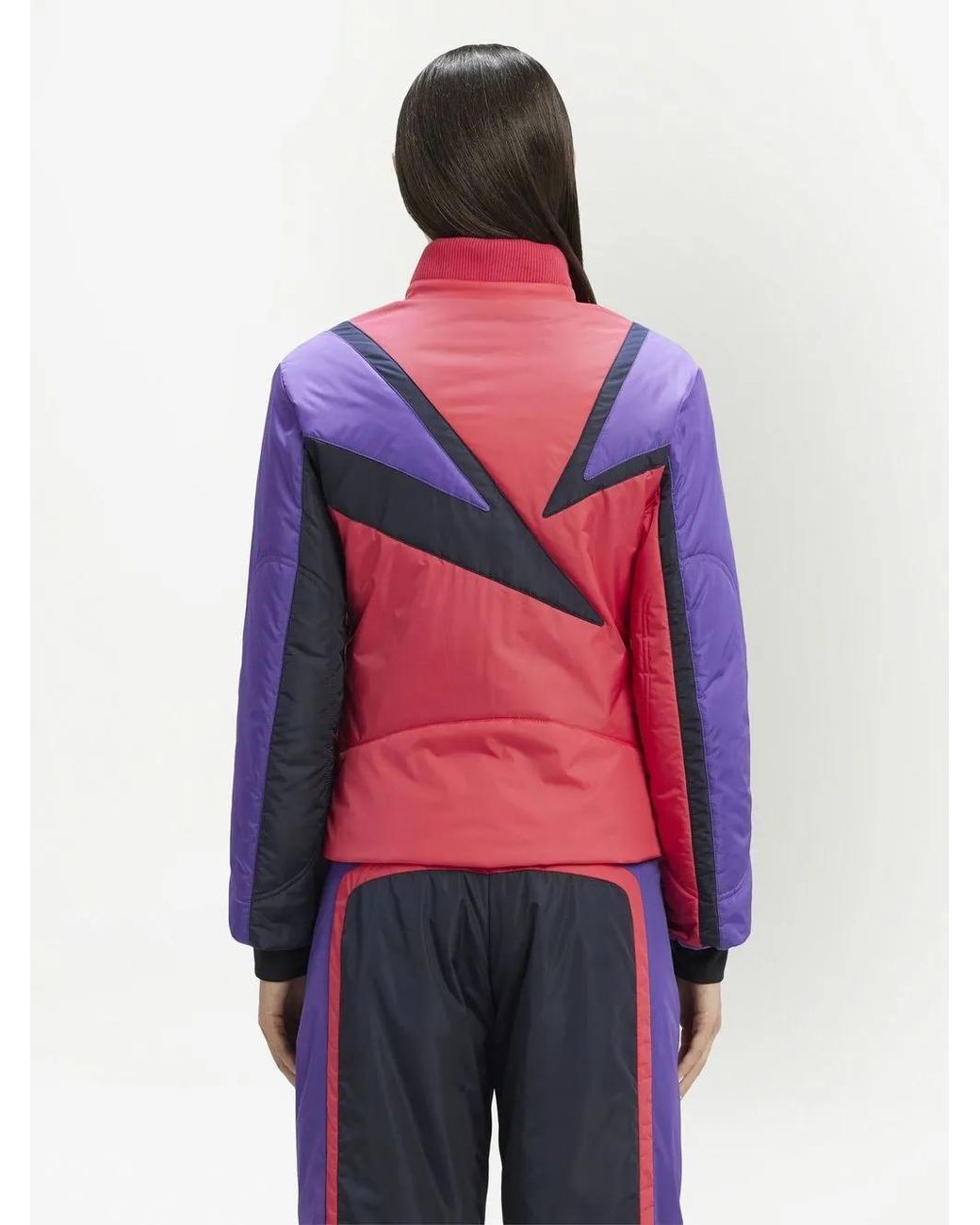 Palm Angels Ski-Jack Met Colourblocking in het Pink