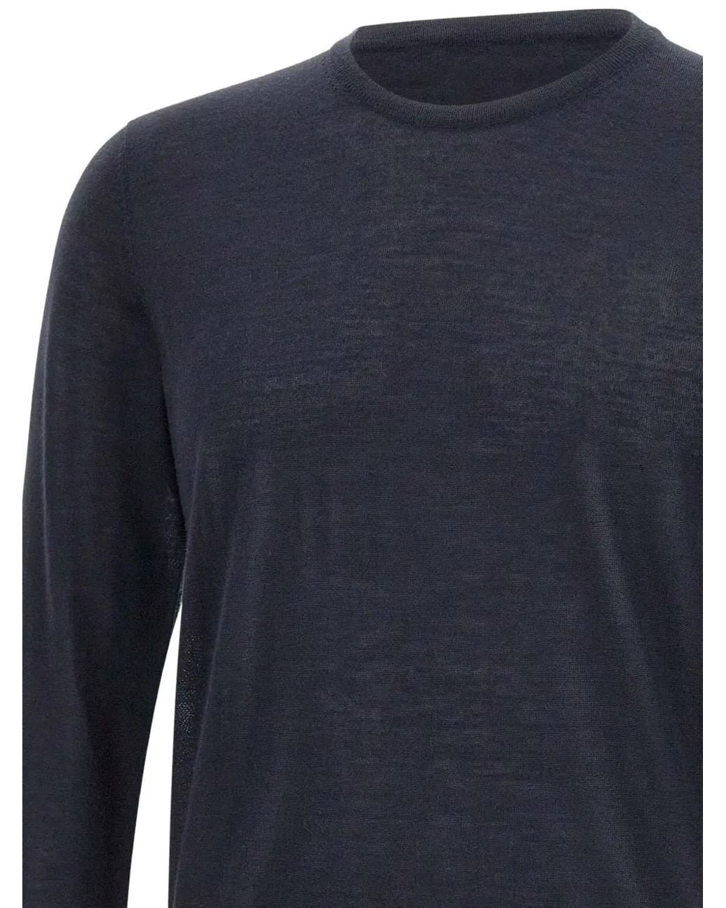 Kangra Blue Ribbed Crew-Neck Sweater for men