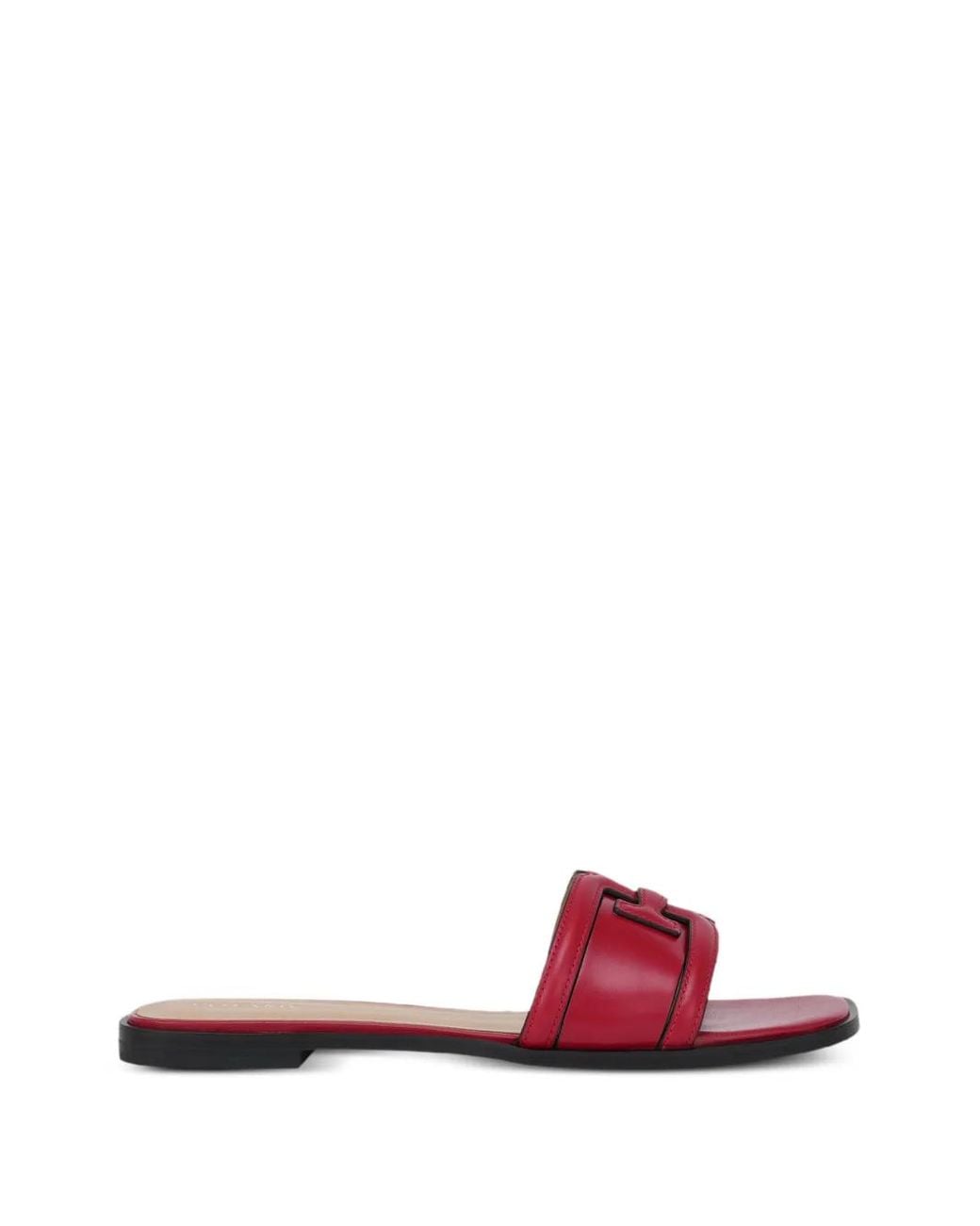POTAMY Pink Cut-Out Leather Sandals