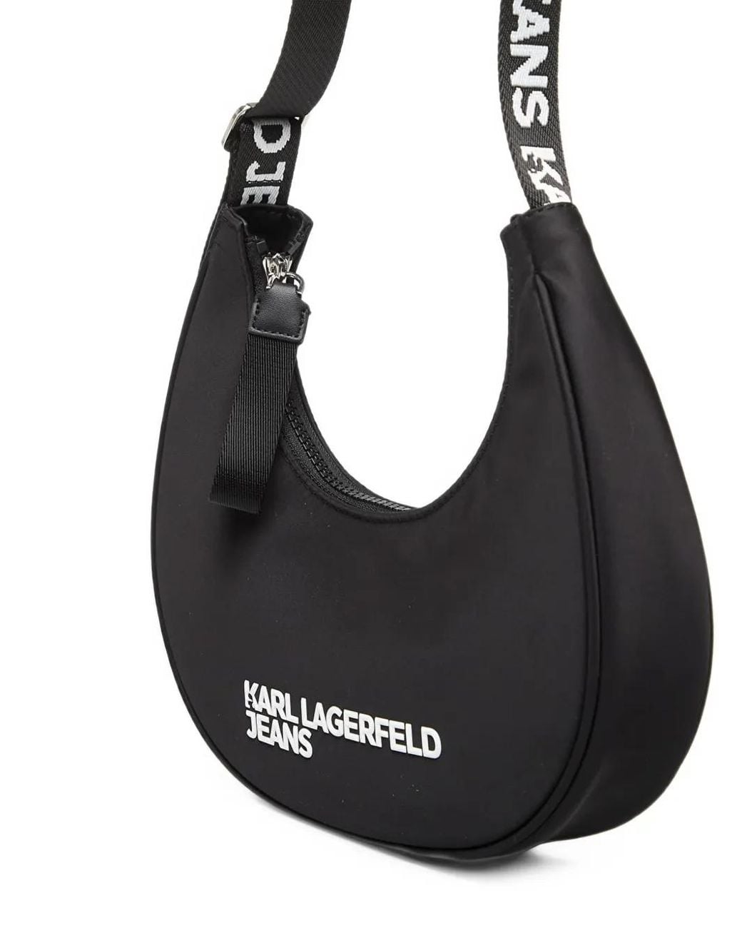 Karl Lagerfeld Black Logo-Print Tote Bag