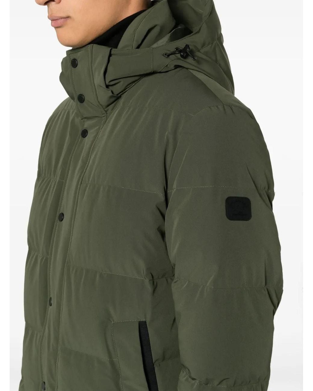 Paul & Shark Green Save The Sea Down Jacket for men