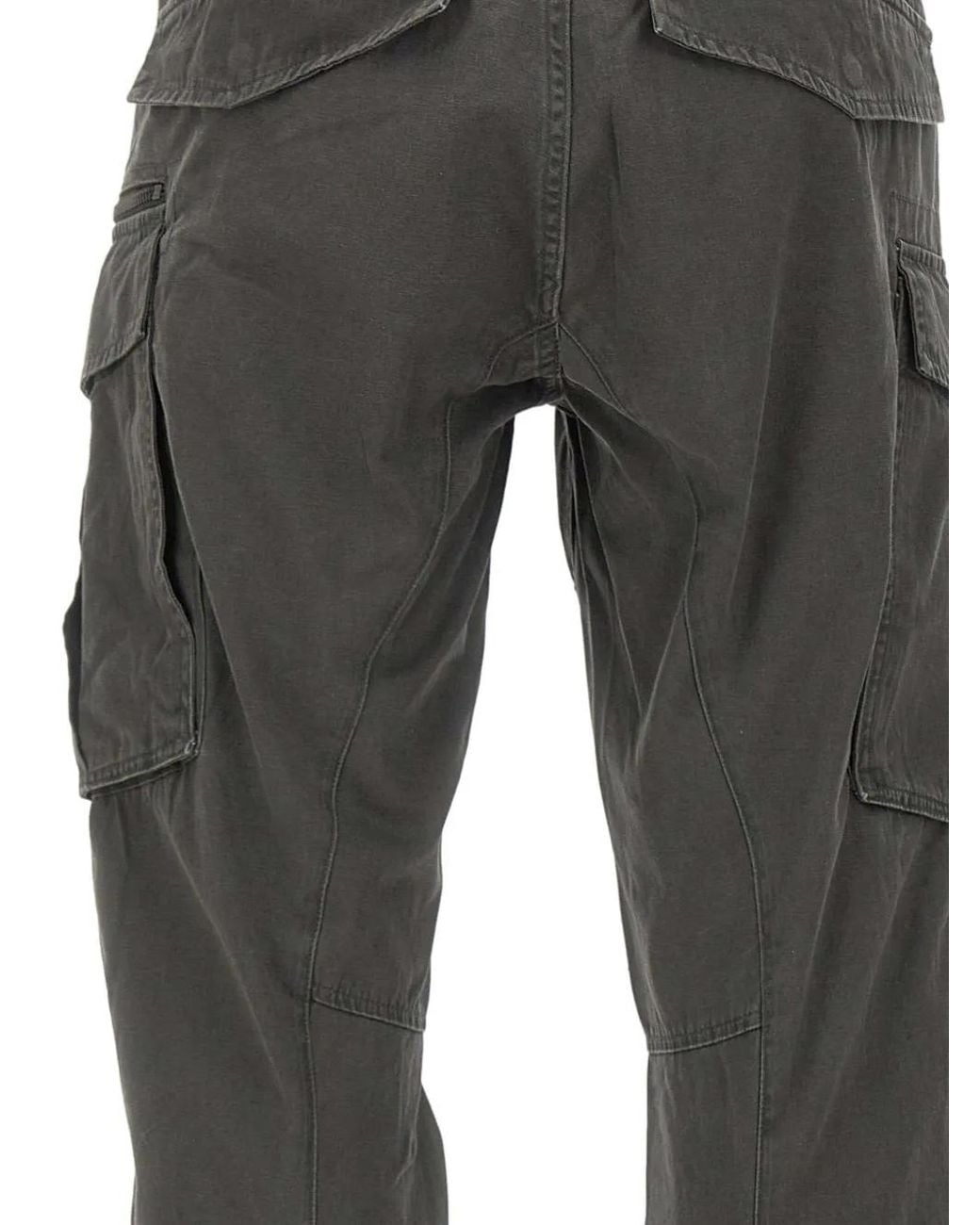 G-Star Gray Rovic Zip 3D Cotton Trousers for men