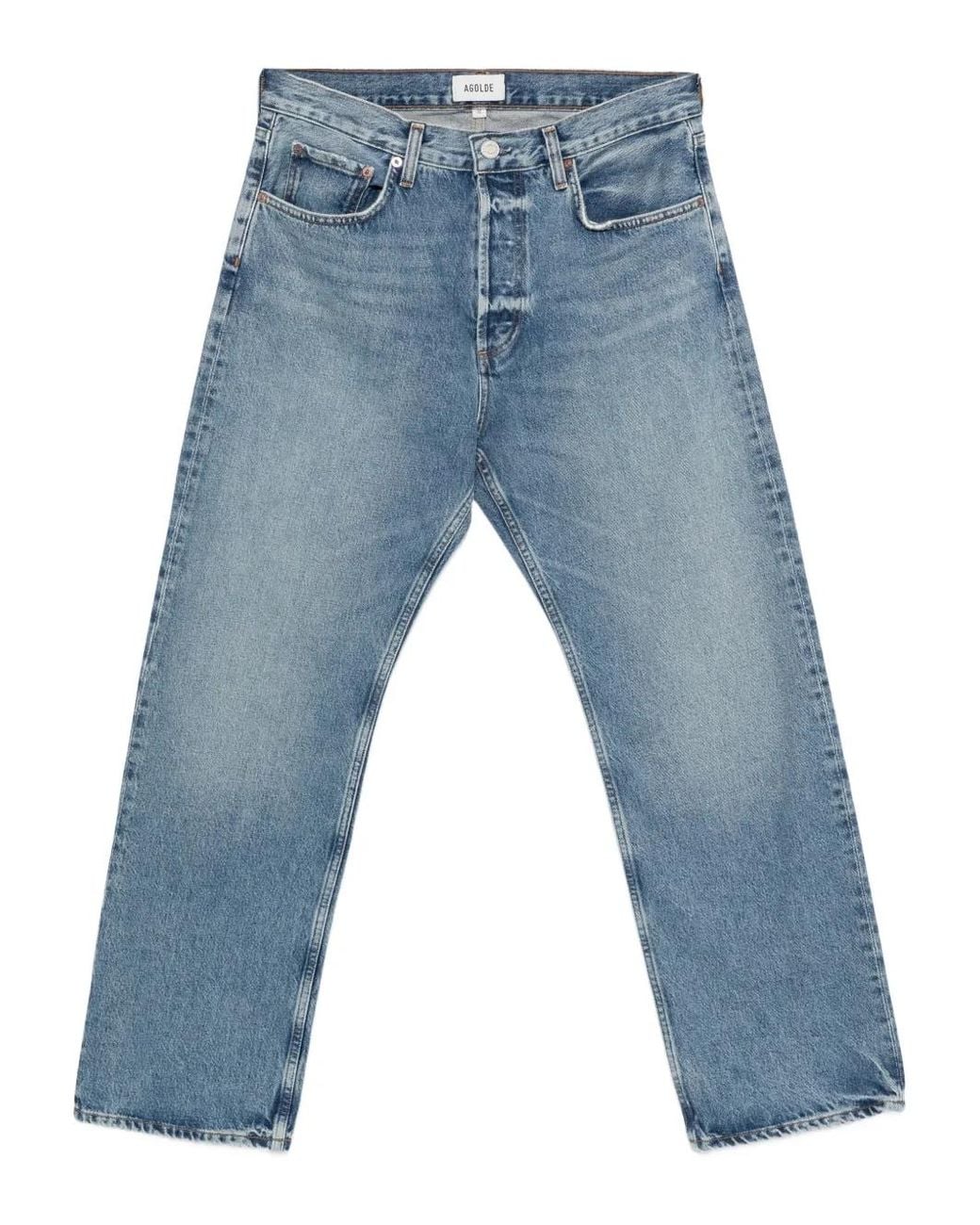 Agolde Blue Magnus Button Jeans for men