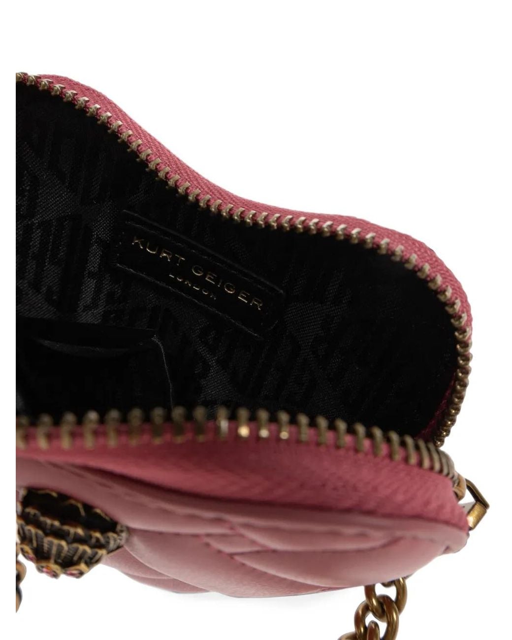 Kurt Geiger Red Quilted Mini Crossbody Bag
