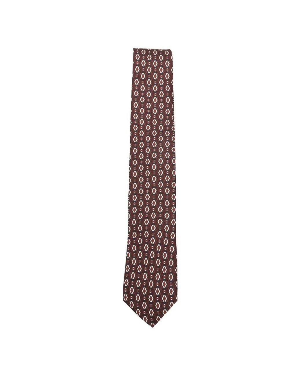Lardini Purple Geometric-Pattern Tie for men