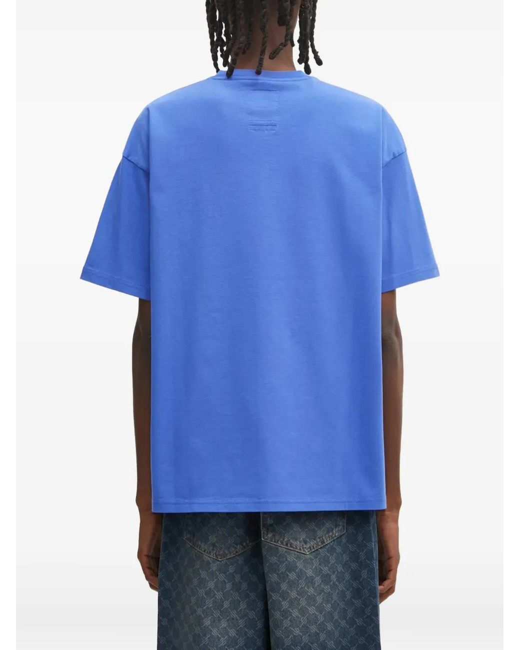 Napapijri Blue X Martine Rose Logo-Print T-Shirt for men