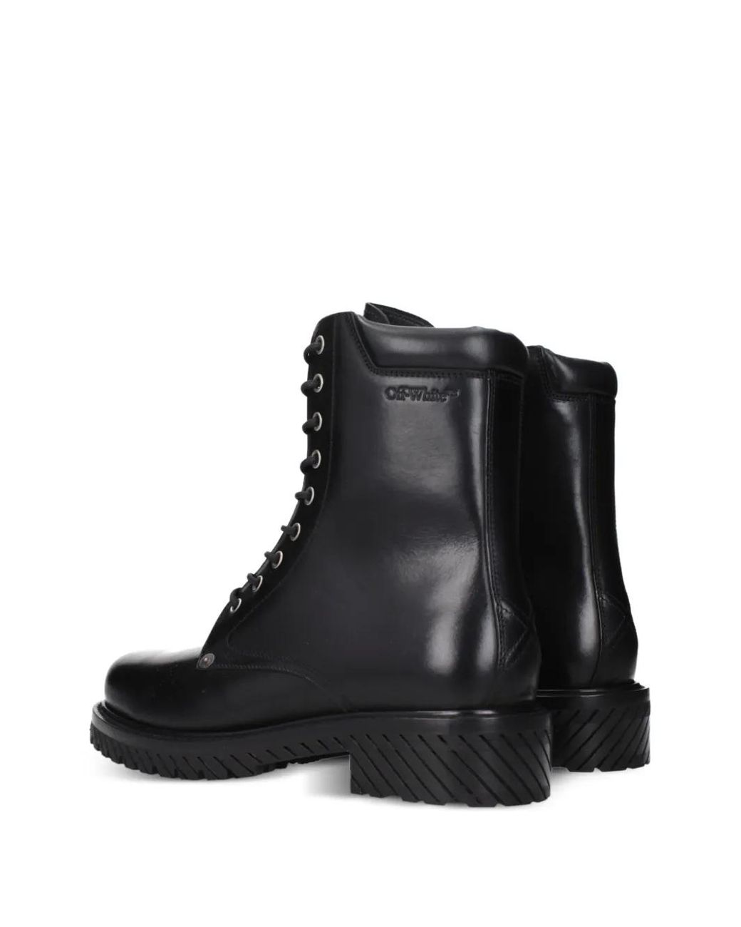 Off-White c/o Virgil Abloh Black Bottines En Cuir À Lacets for men
