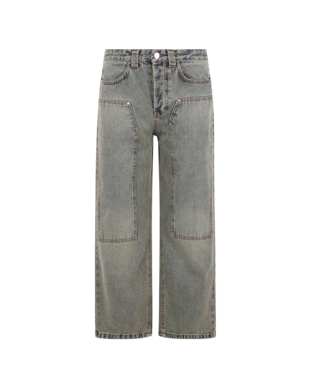 Meta Campania Collective Gray Milton Panelled Straight-Leg Jeans for men