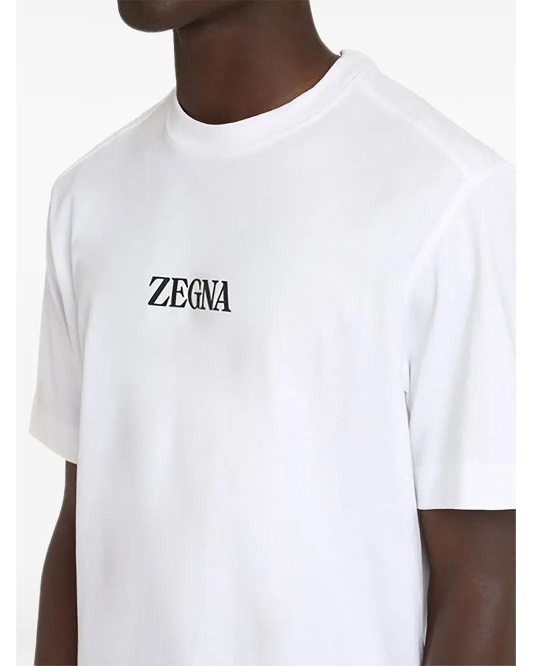 ZEGNA Logo T-Shirt in White for Men | Lyst UK
