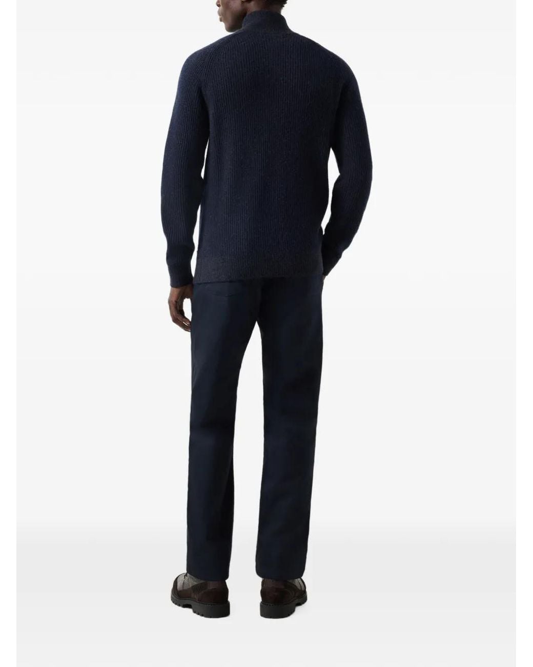 Bogner Blue Dwayne Ribbed-Knit Sweater for men