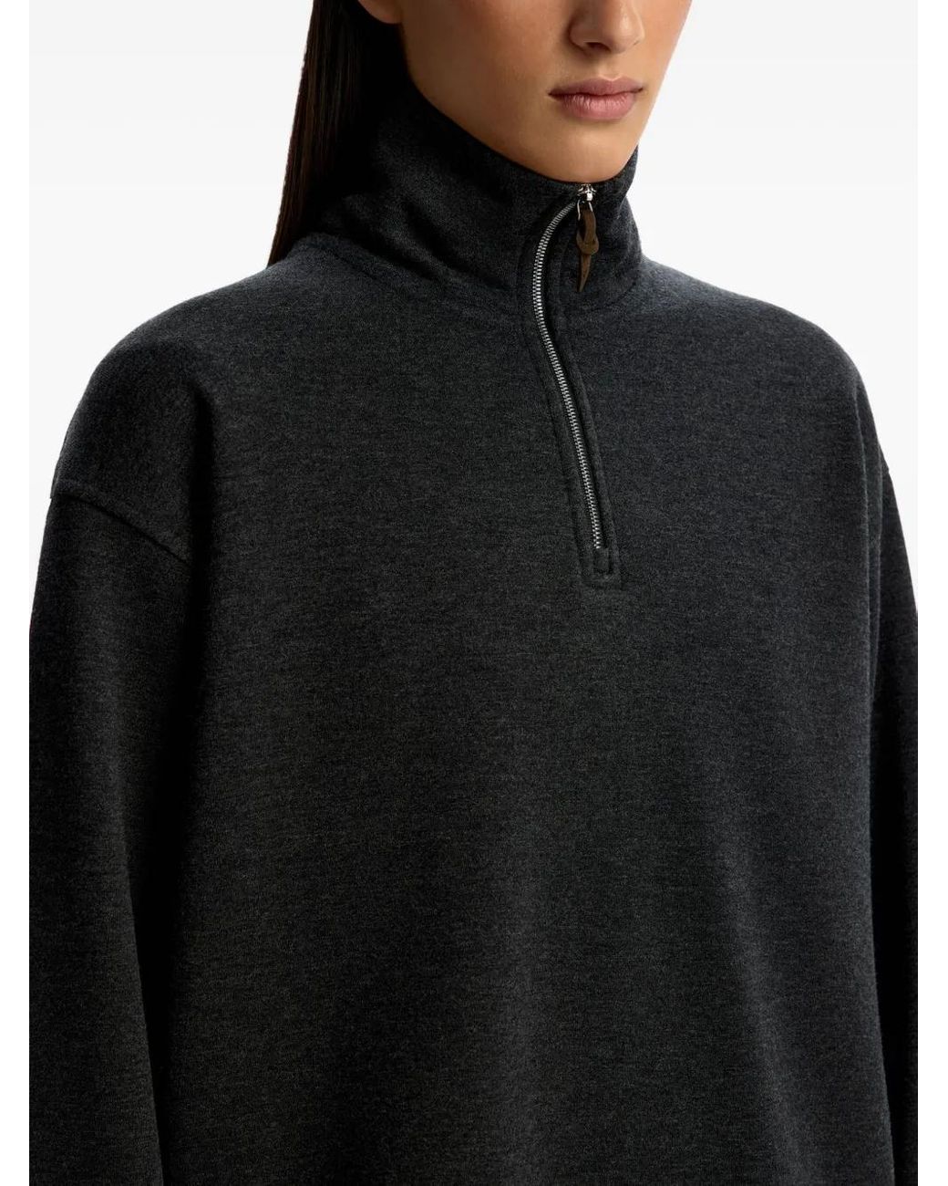 12 STOREEZ Black Zip-Up Sweatshirt
