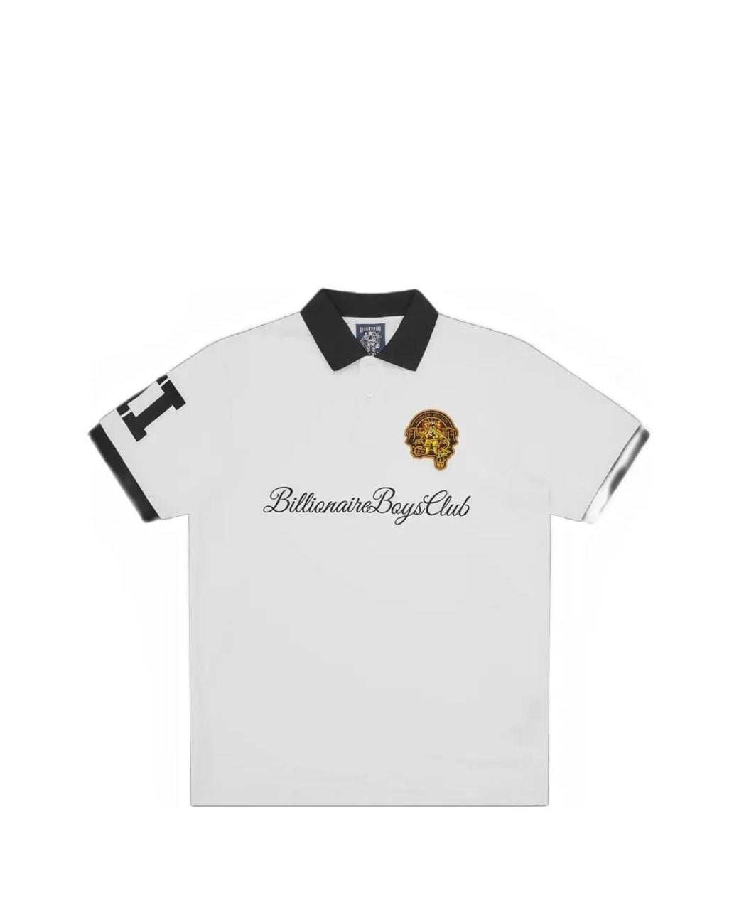 BBCICECREAM White Logo-Embroidered Contrast-Collar Polo Shirt for men