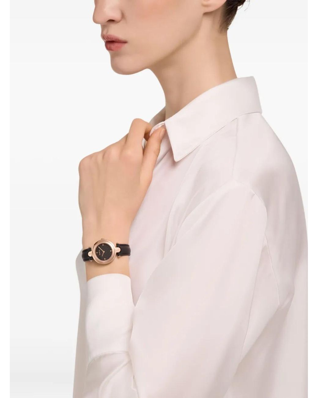 Furla White Leather Strap 32Mm
