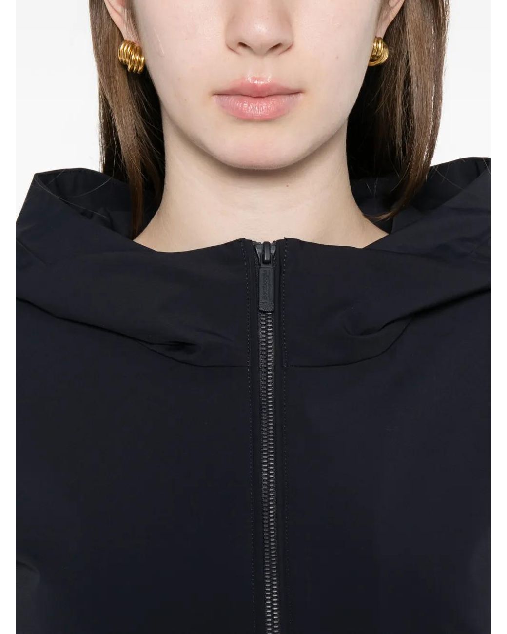 Bomboogie Blue Hooded Cropped Jacket