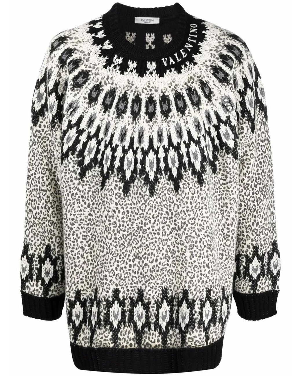 Valentino Garavani Gray Sweaters Black for men