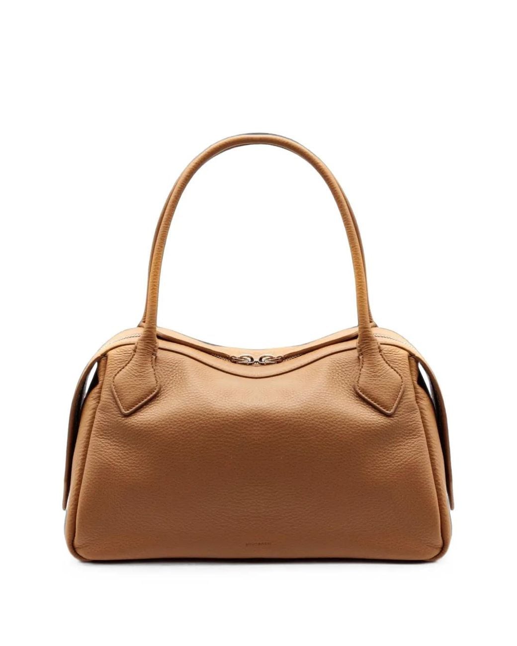MINOBOSSI Brown Adele Leather Tote Bag