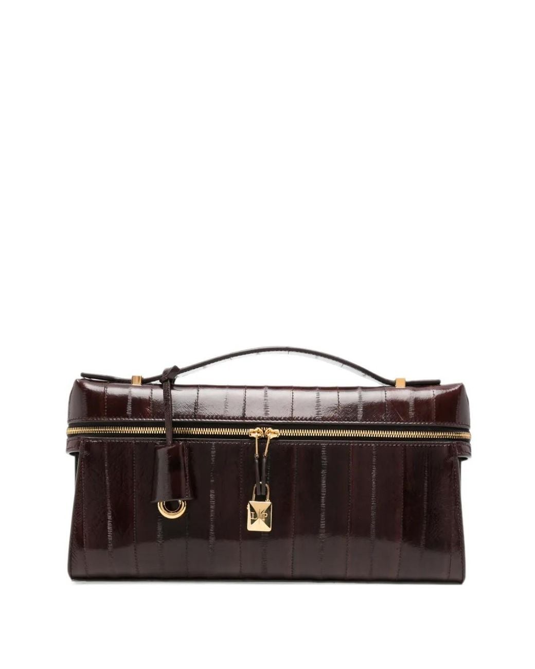 Loro Piana Black Extra L29 Leather Clutch Bag