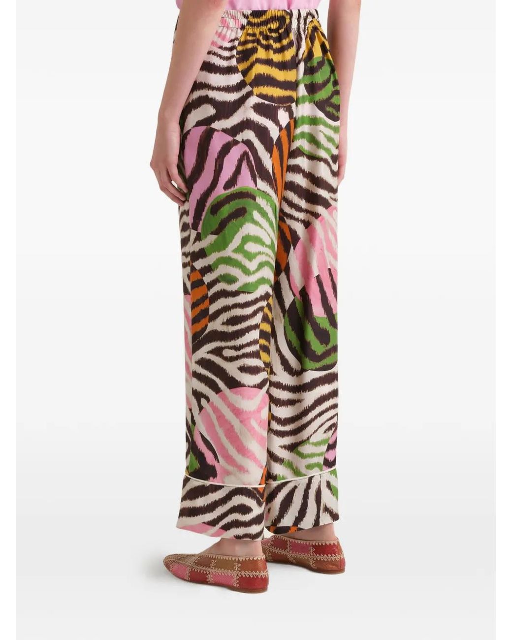 Maliparmi White Printed Trousers