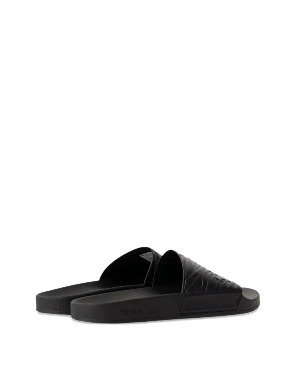 Paul Smith Black Zebra-Embossed Slides for men
