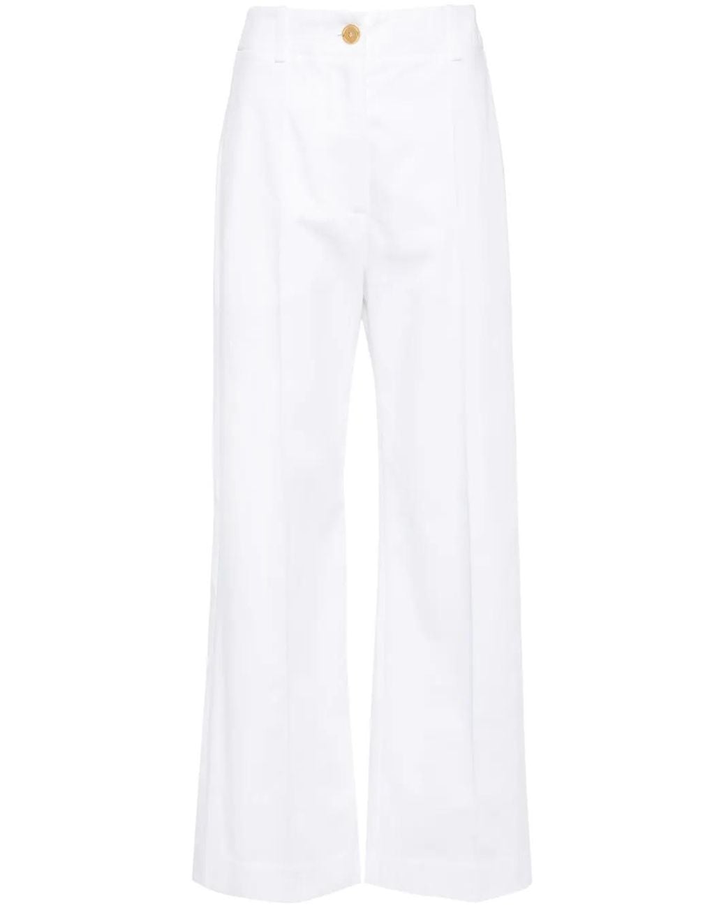 Patou White Iconic Wide-Leg Trousers
