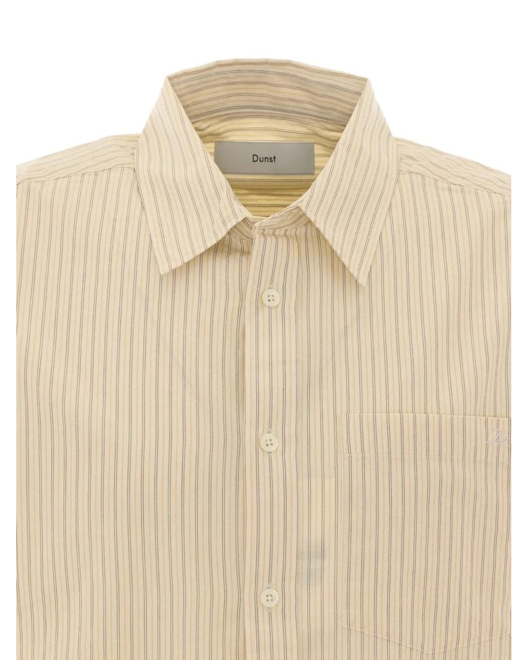 DUNST White Striped Cotton Shirt