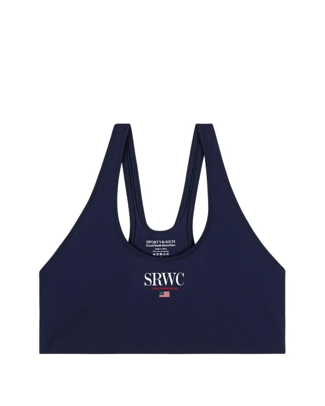 Sporty & Rich Blue Flag Bra Top
