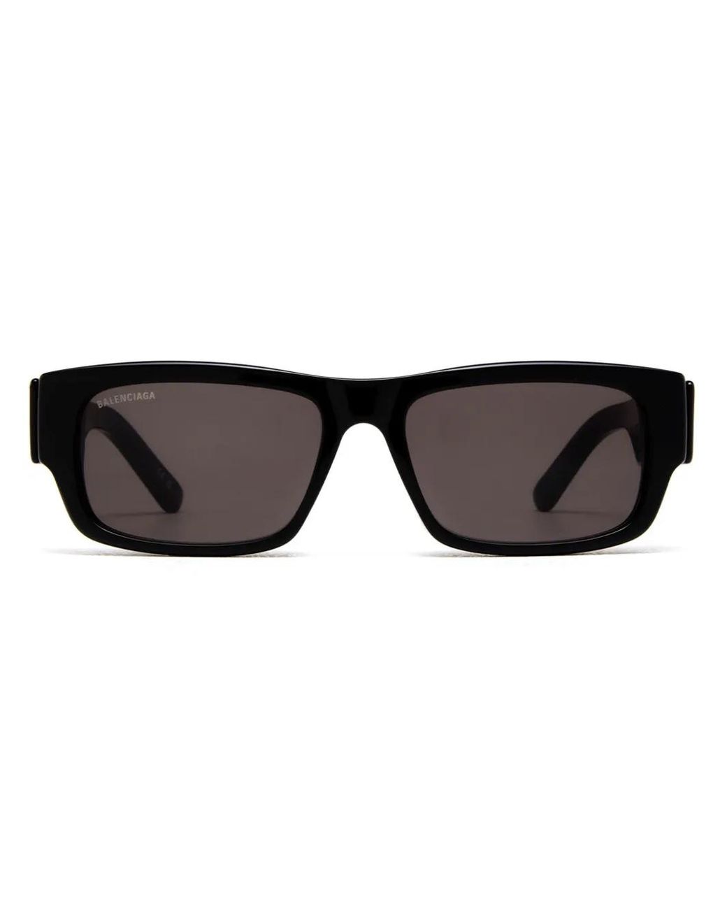 Balenciaga Black Logo-Arm Slim Sunglasses for men
