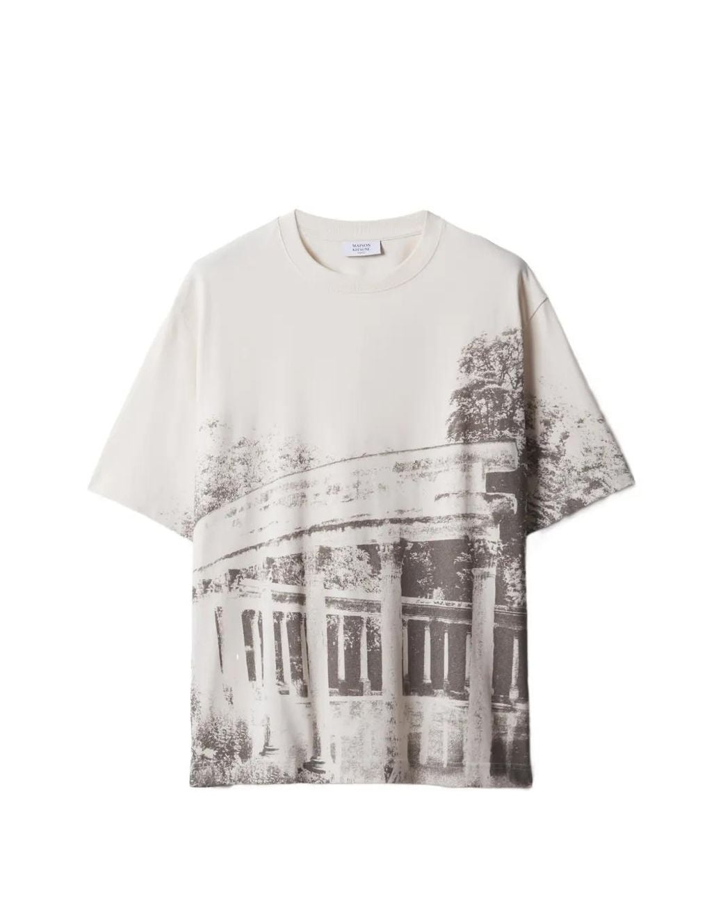 Maison Kitsuné White Parc Monceau Graphic-Print T-Shirt for men