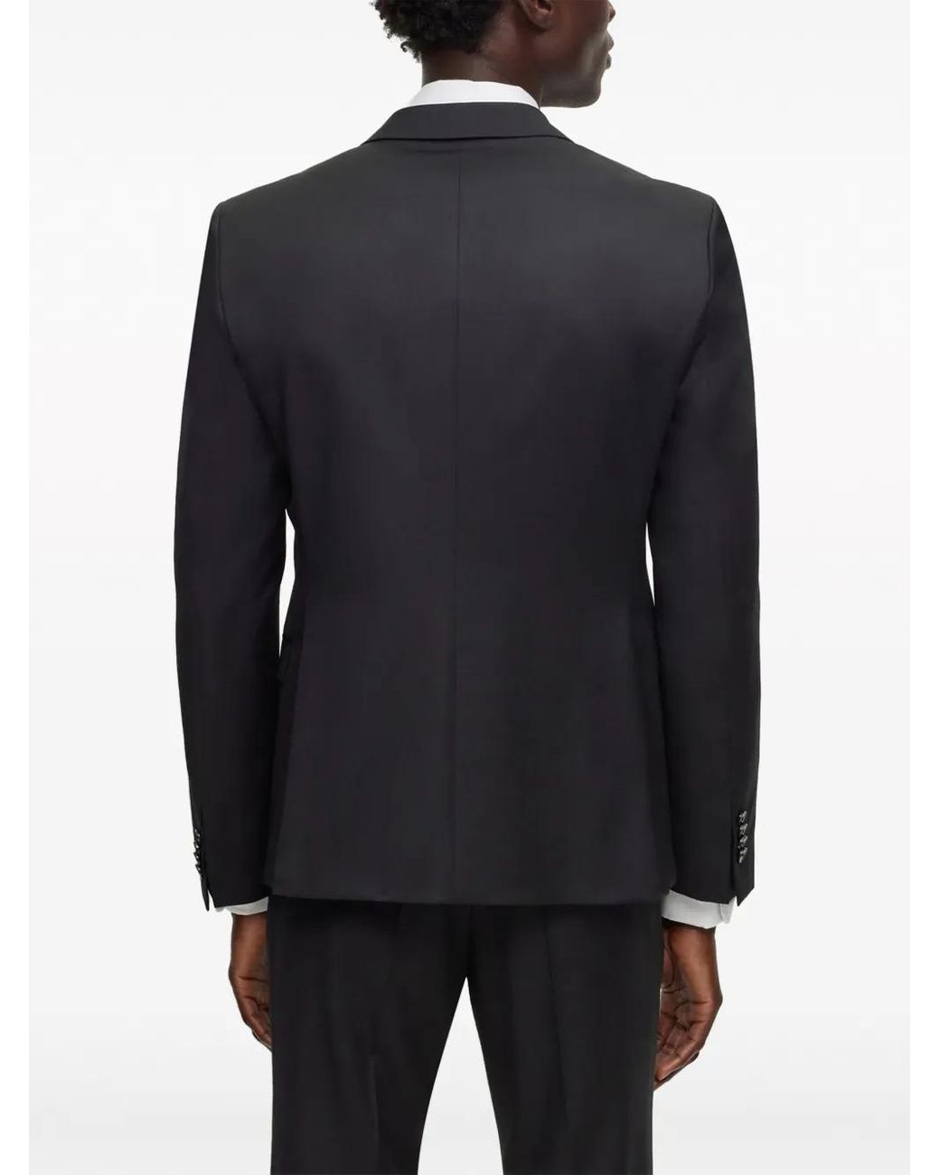 Boss Black Virgin-Wool Single-Breasted Blazer for men
