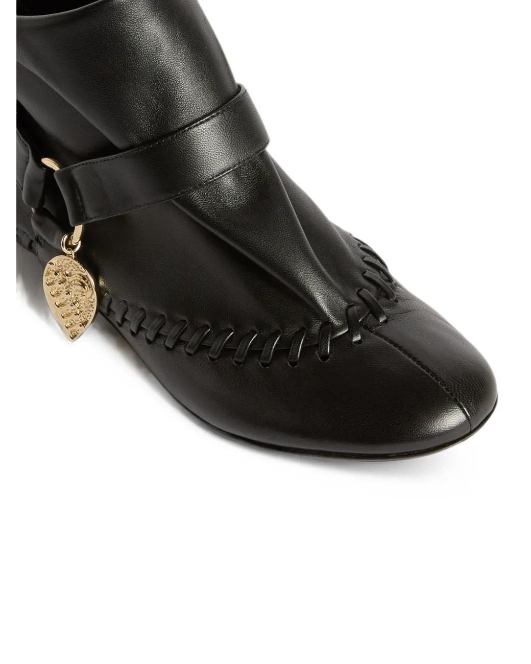 Emilio Pucci Black Leather Ankle Boots