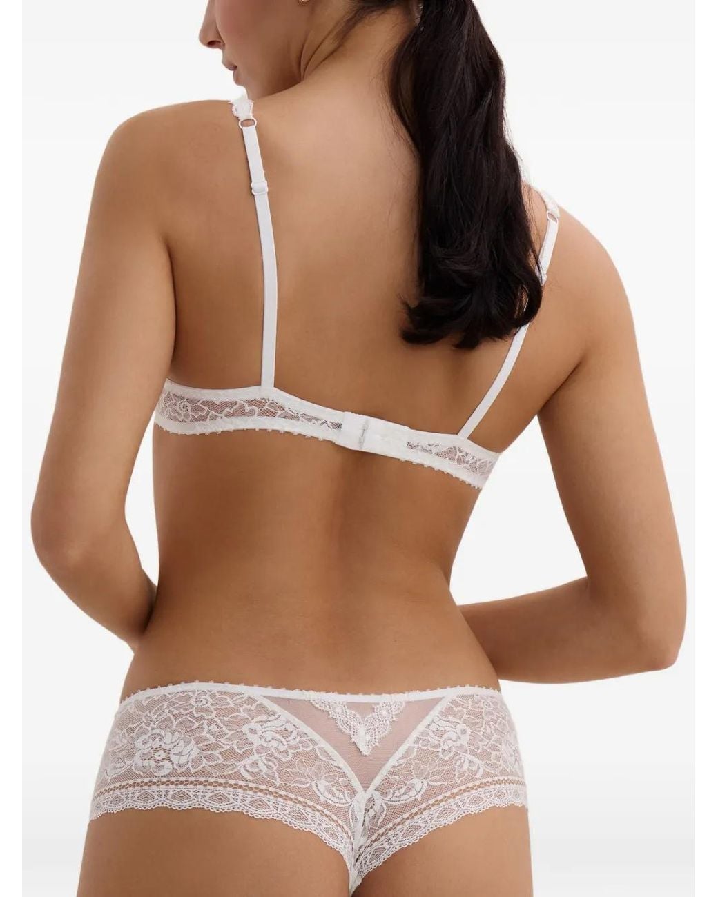 Aubade White Ivresse Baroque Lace-Embroidered Briefs