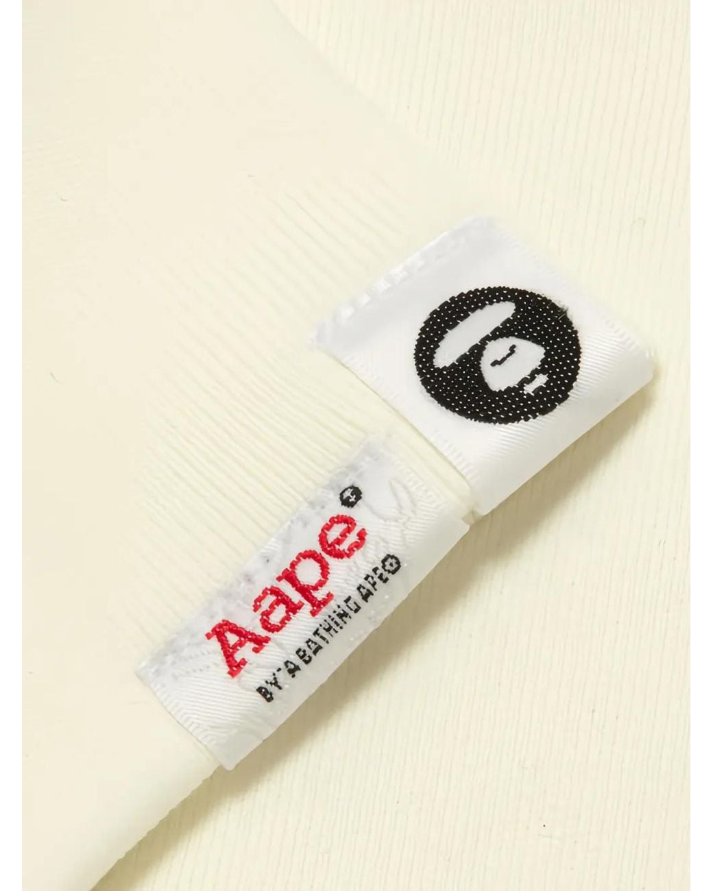 Aape By A Bathing Ape Natural Aape Main Camouflage-Print Logo-Patch Sweater