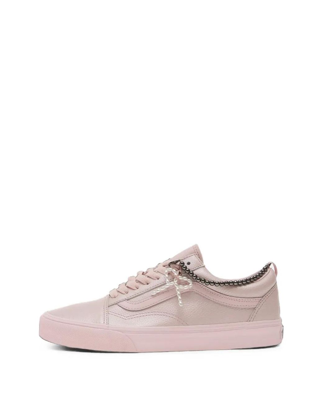 Vans Pink Old Skool Bead-Embellished Side-Stripe Sneakers