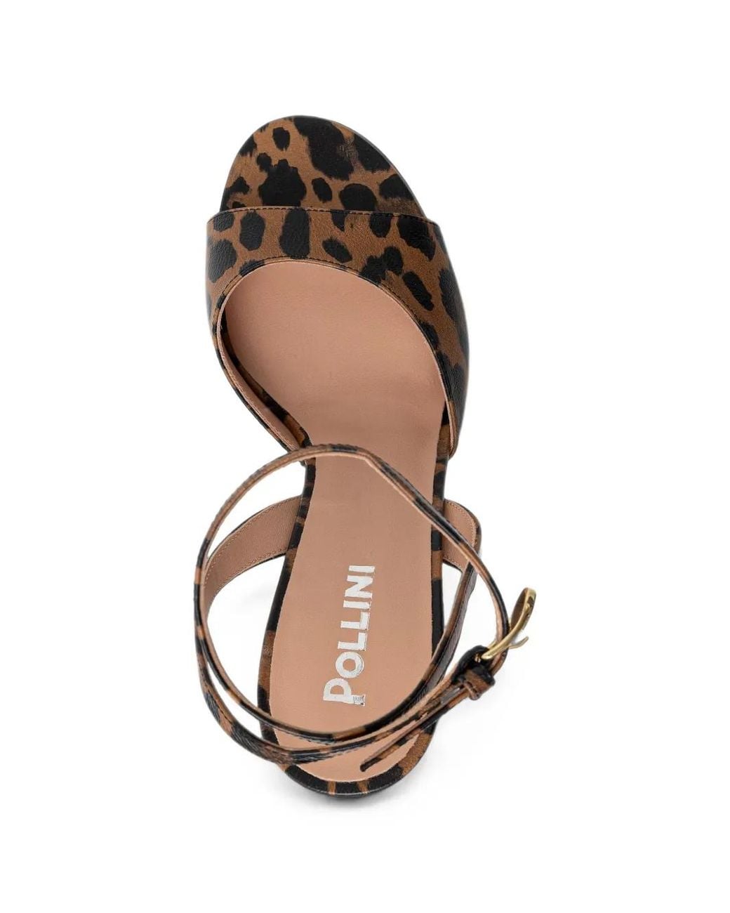 Pollini White Aria Leopard-Print Ankle-Strap Pumps
