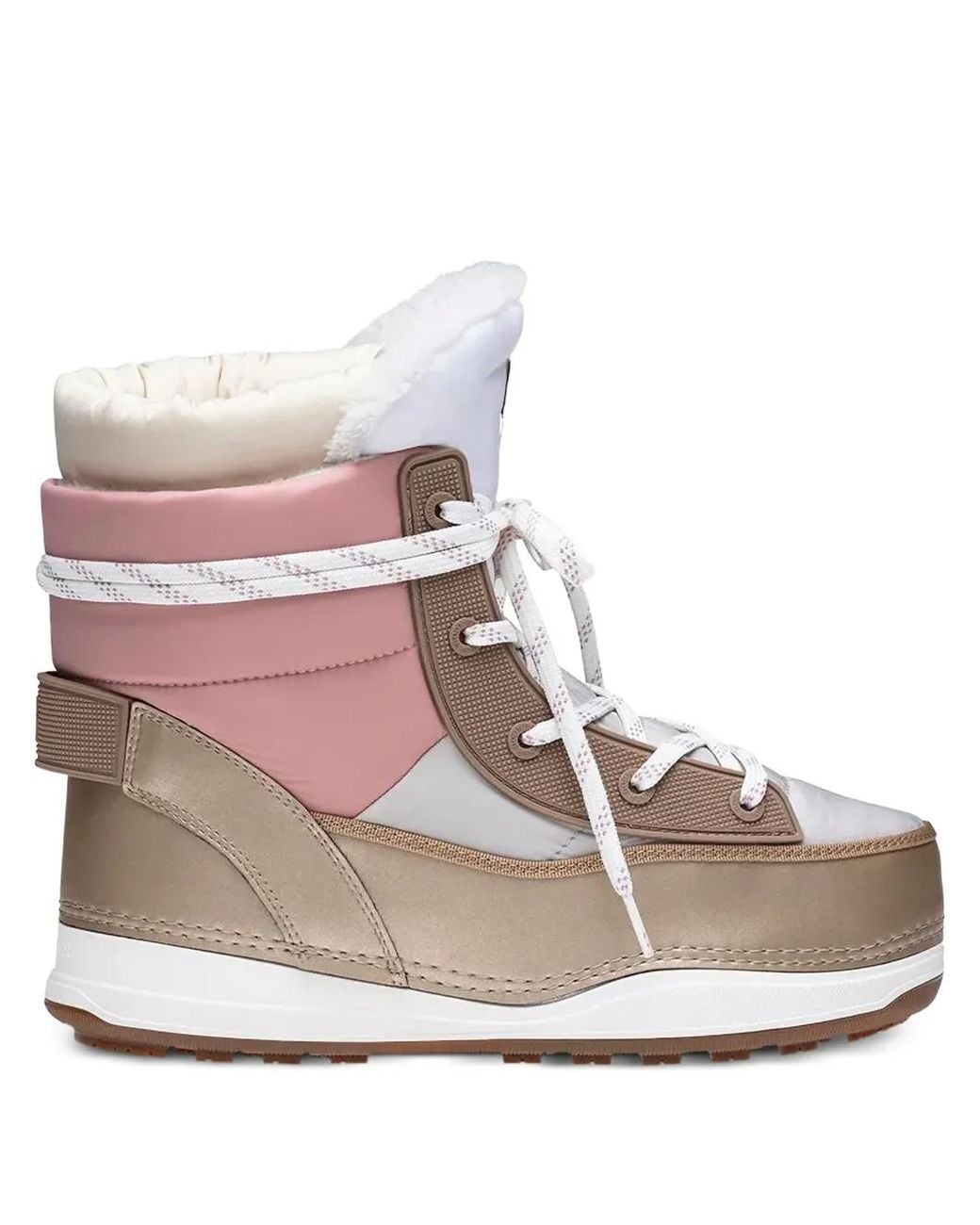 Bogner Pink Lace-Up Snow Boots