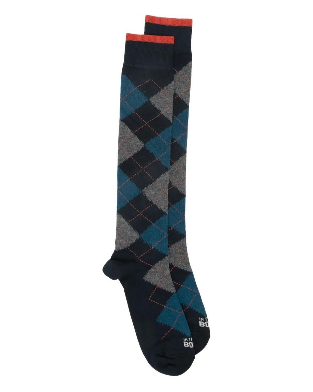 In The Box Blue Argyle Socks for men
