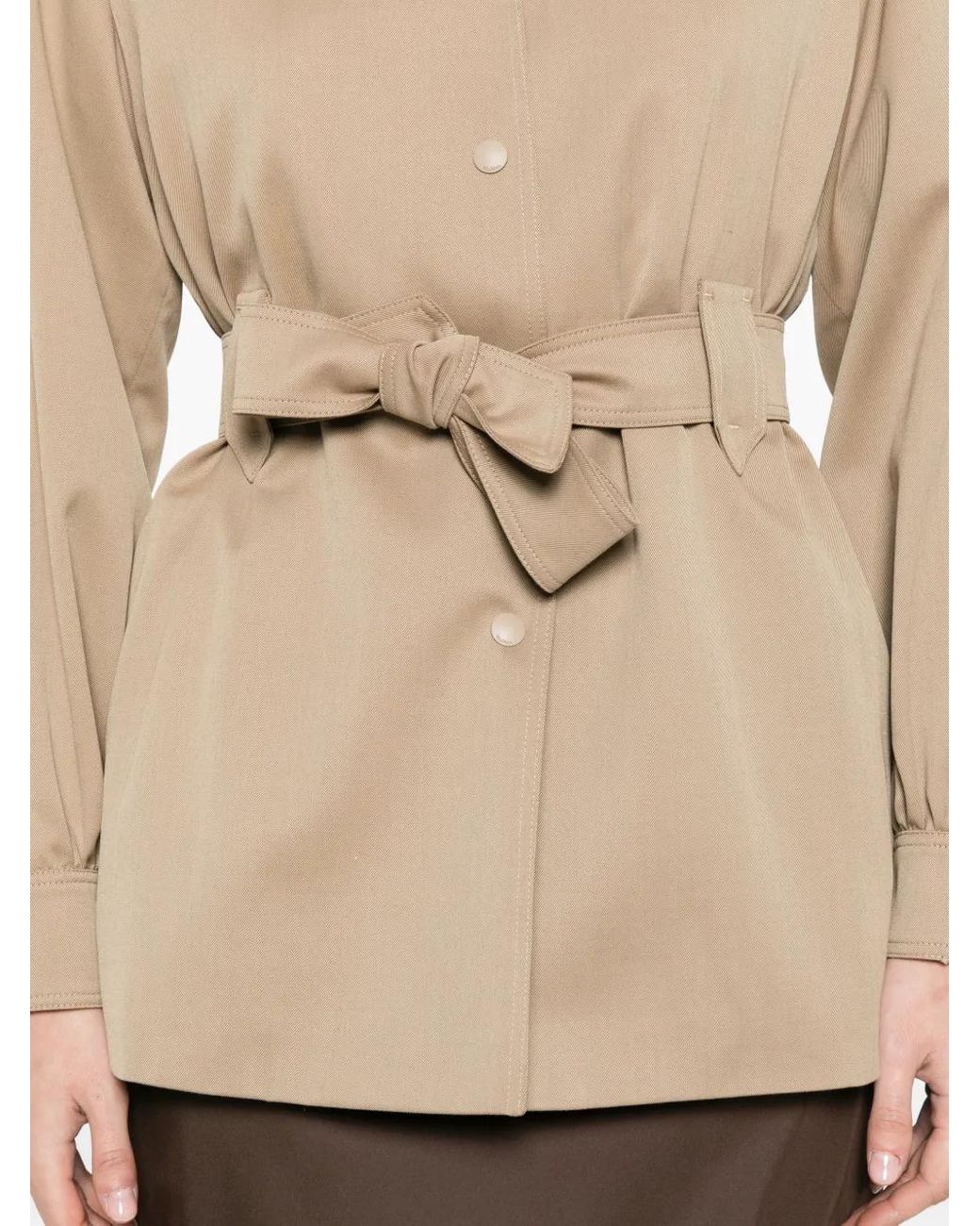 Max Mara Natural Belted Fitted Jacket