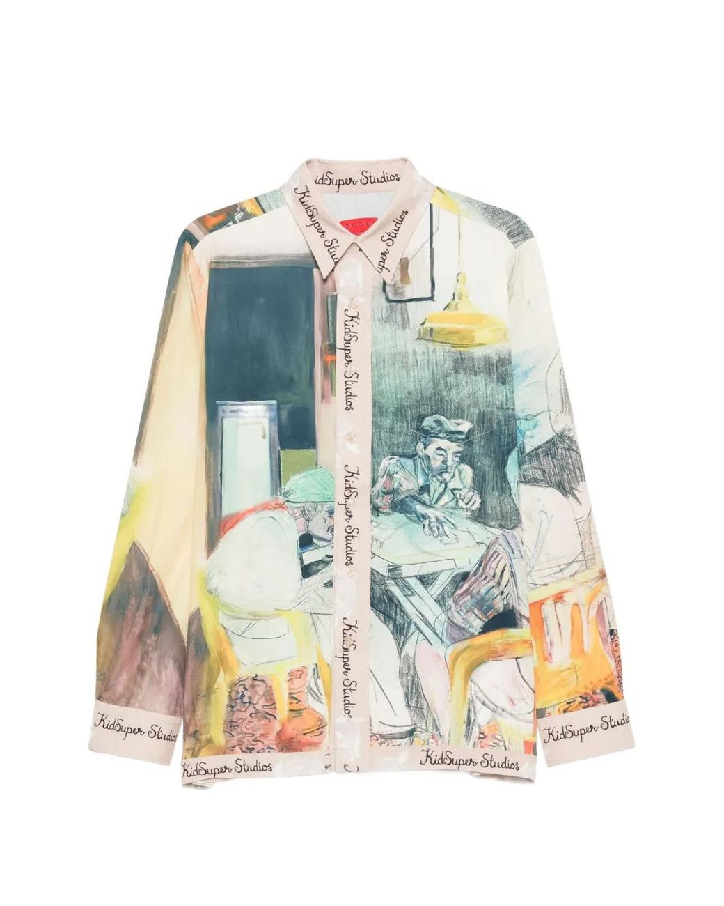 Kidsuper Blue Graphic-Print Button-Up Shirt for men