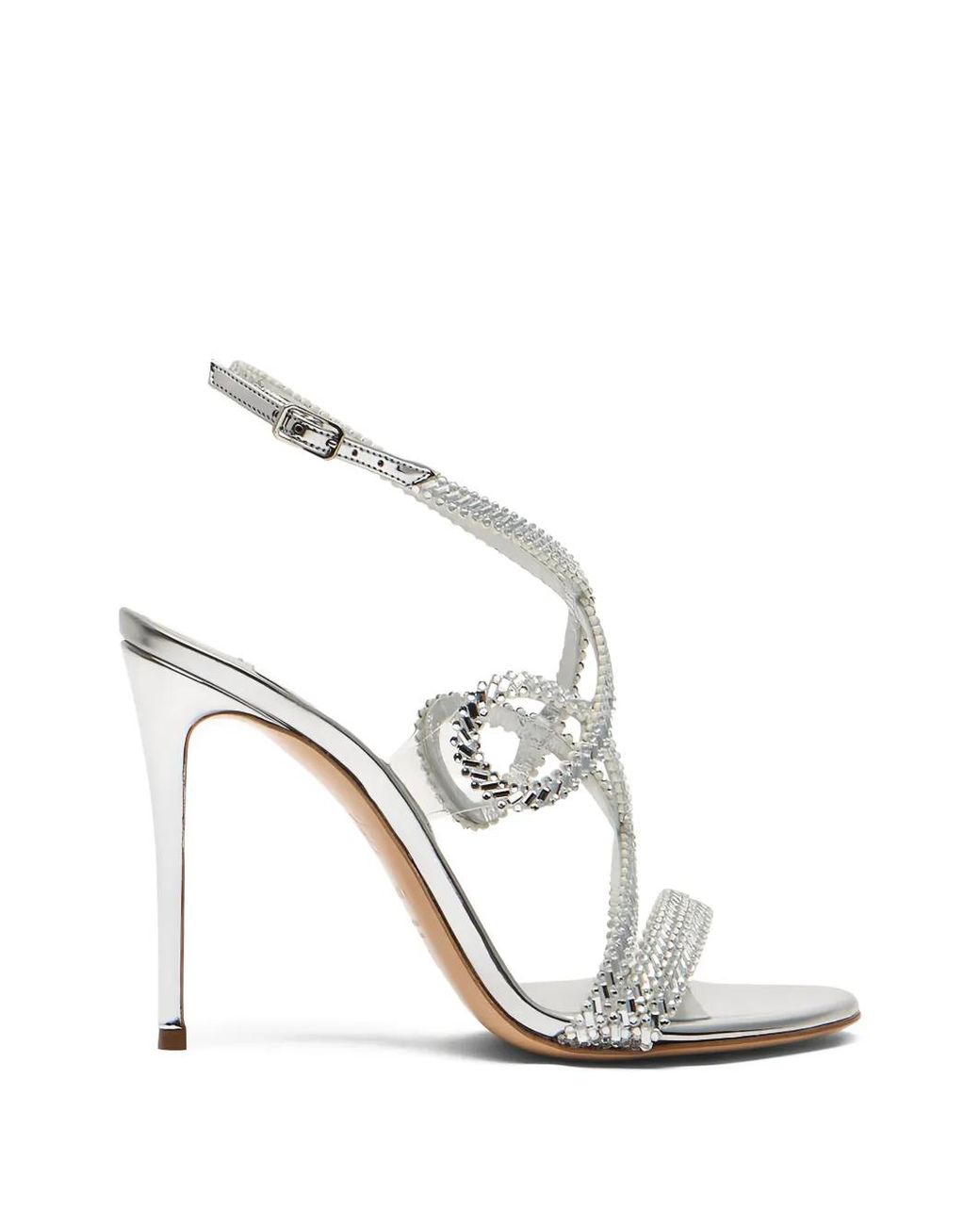 Casadei White Josephine Julia Embellished Sandals