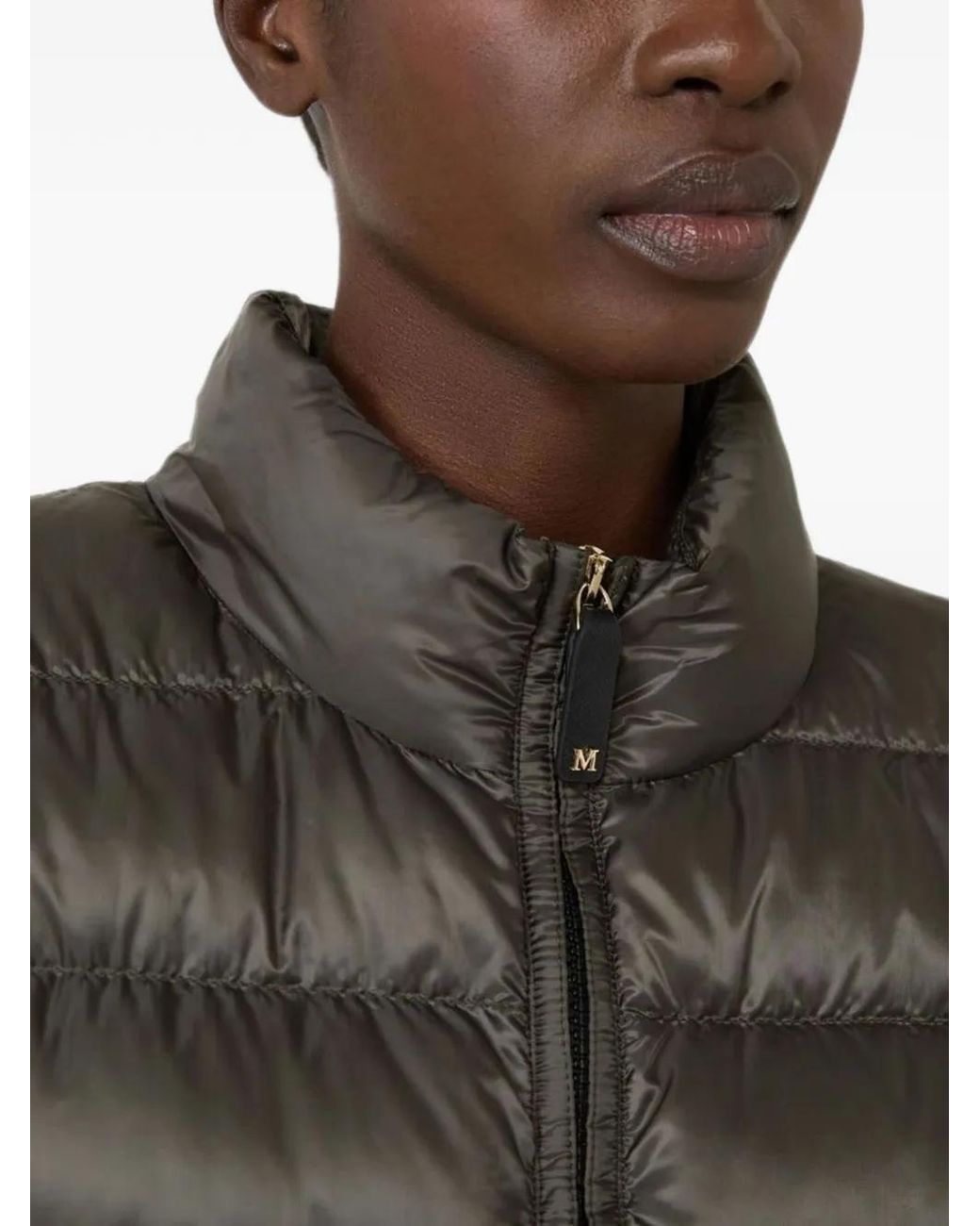 Max Mara Black Quilted Drawstring-Hem Gilet