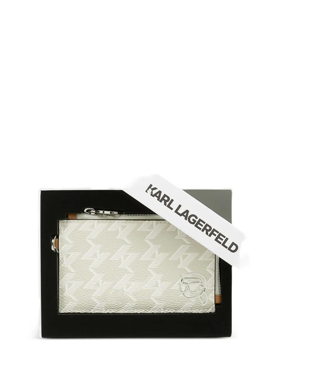 Karl Lagerfeld White Ikon Monogram Wallet