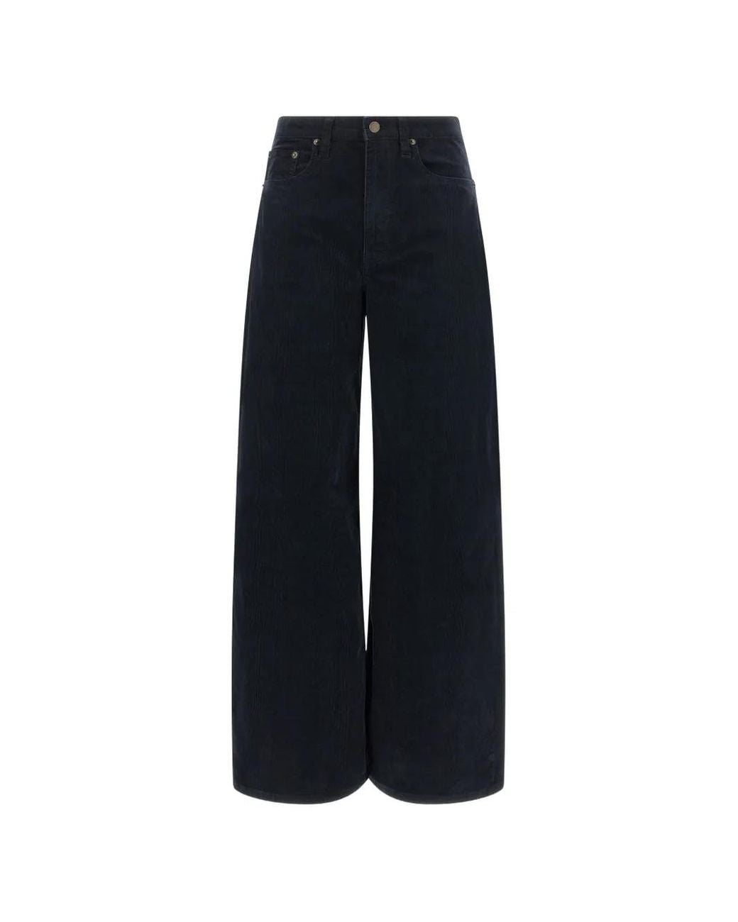 Ralph Lauren Blue Corduroy Wide-Leg Trousers