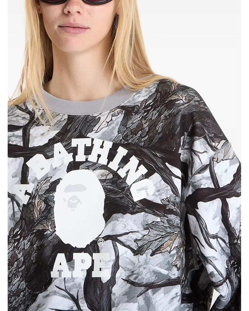 A Bathing Ape Gray Sweat Tree Edge Camo College