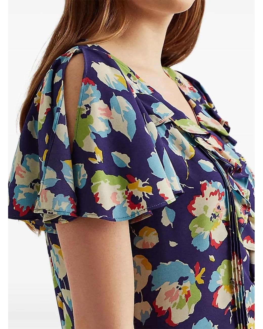 Ralph Lauren Blue Floral-Print Shirt