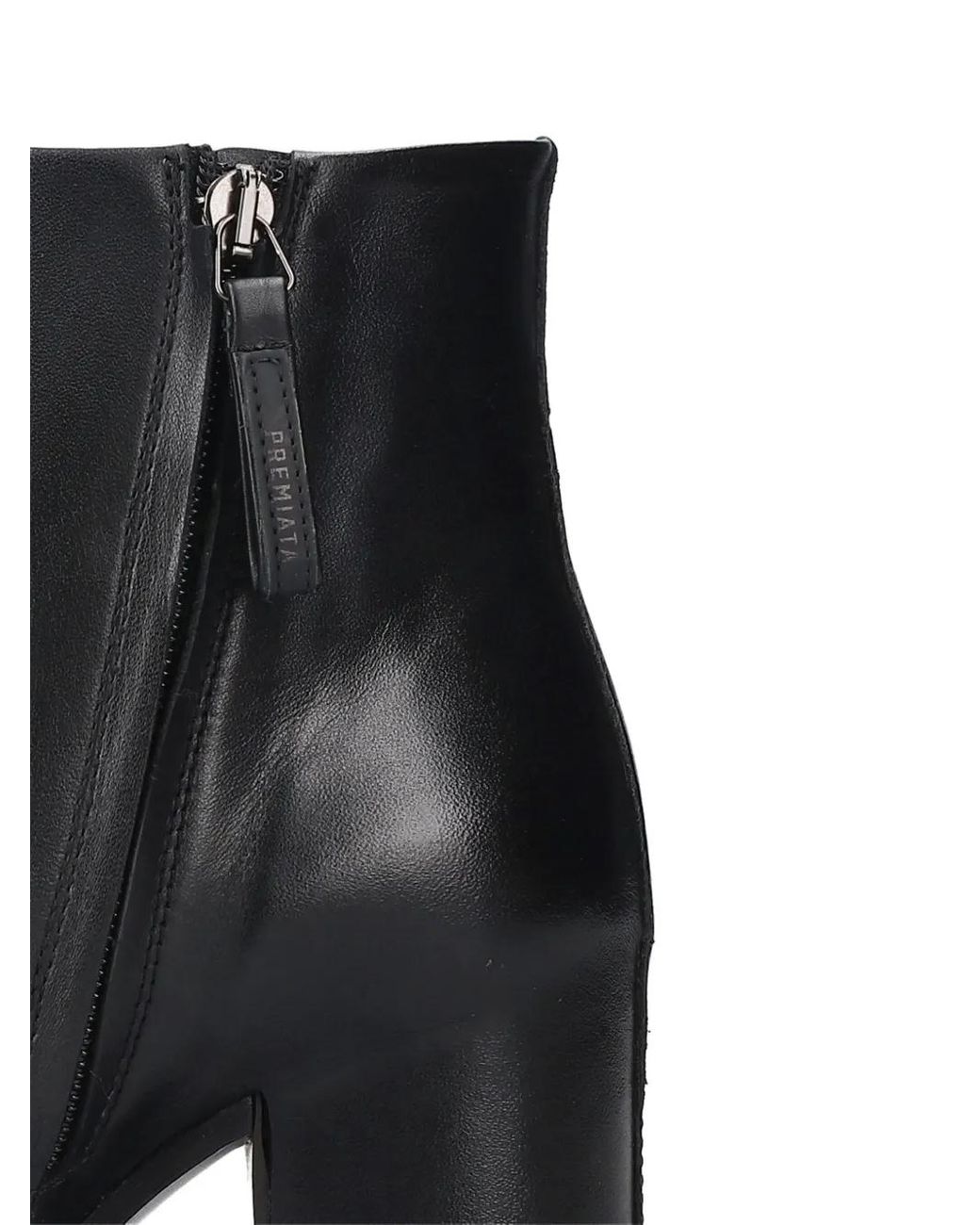 Premiata Black Leather Ankle Boots