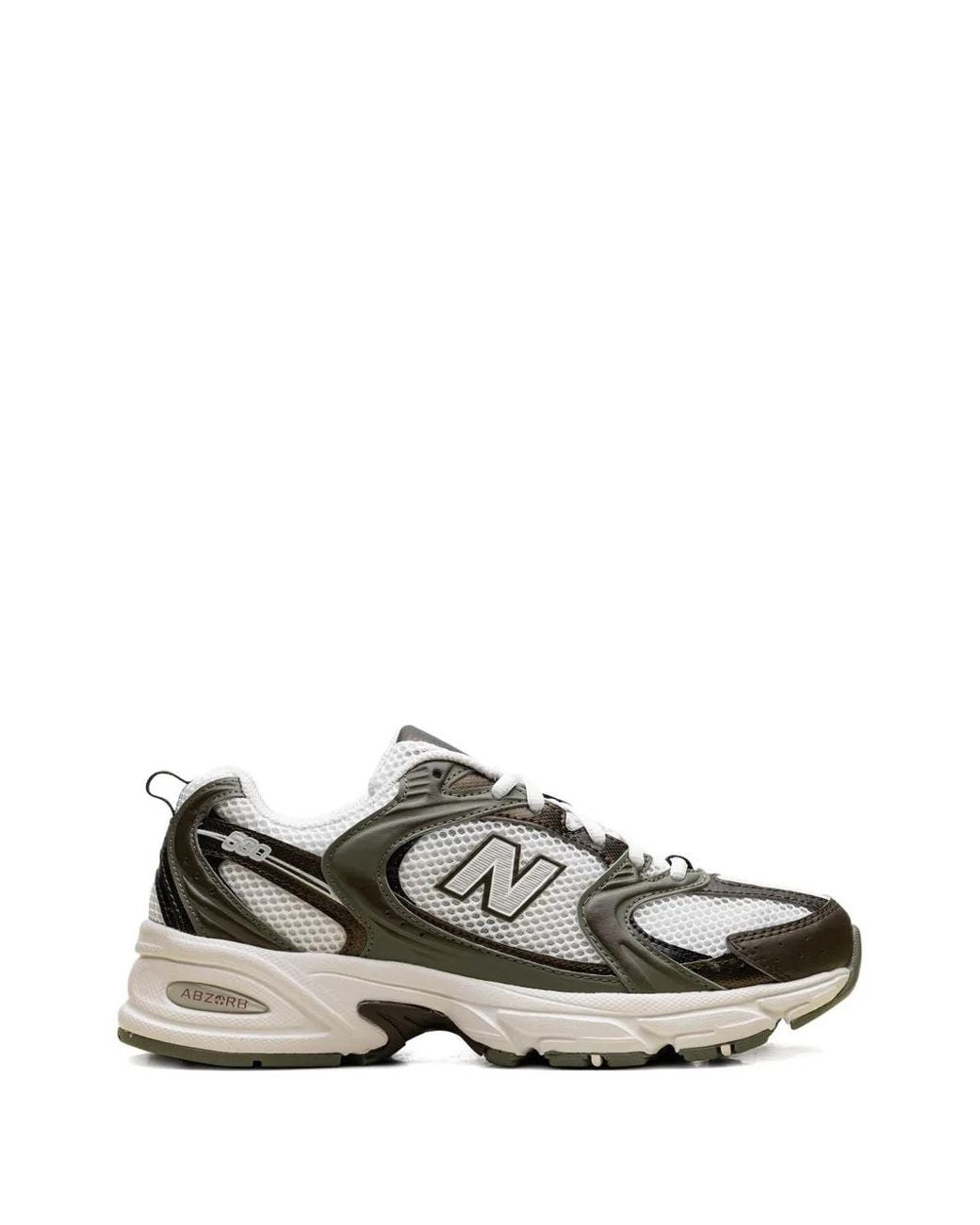 New Balance White 530 Logo-Detail Lace-Up Sneakers for men