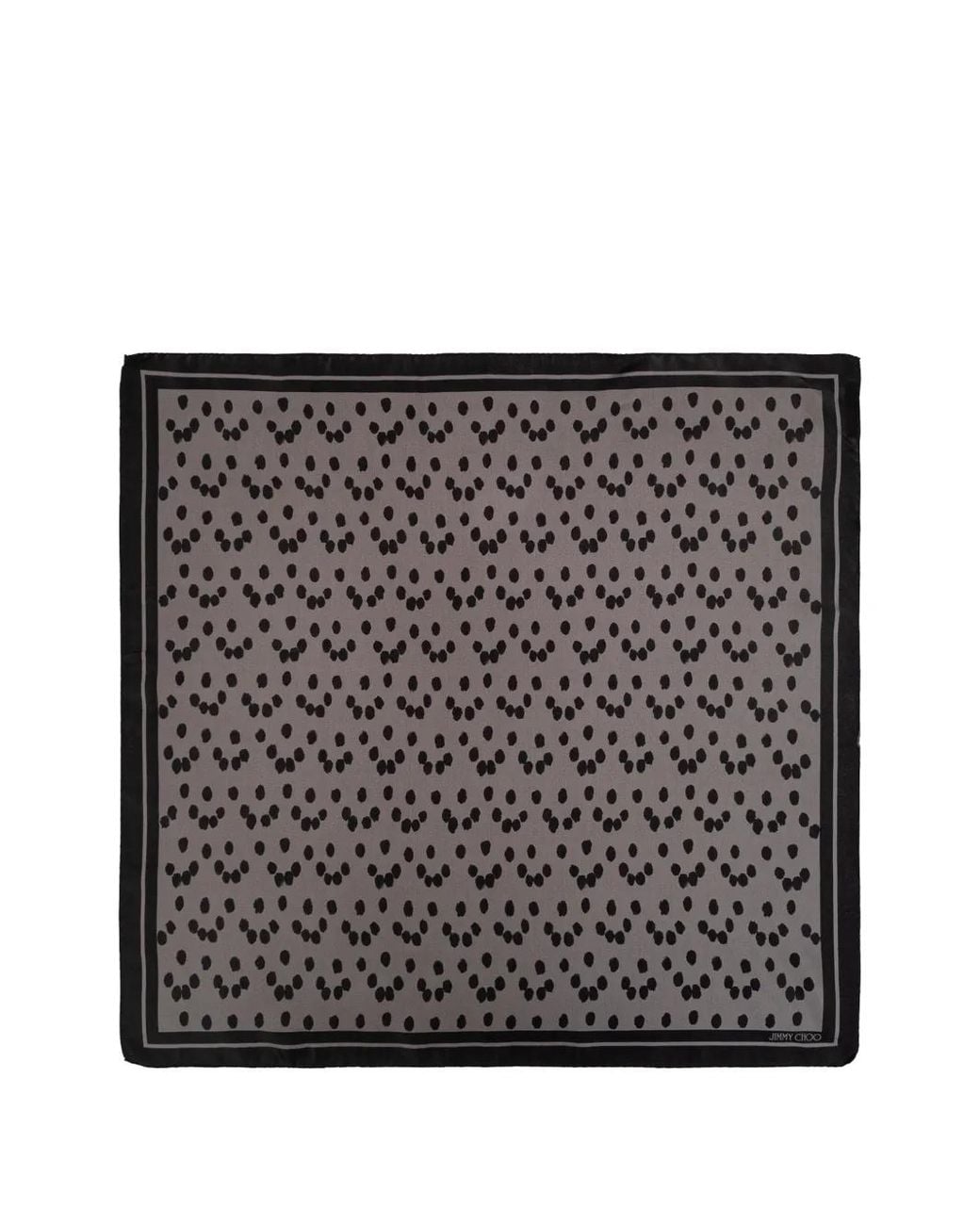 Jimmy Choo Black Silk Patterned Scarf