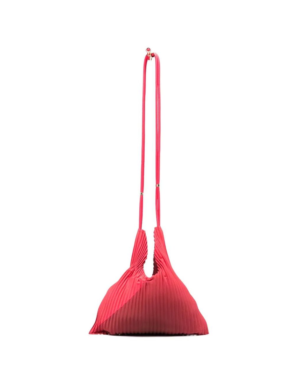 MULTITUDES BAGS Red Plissé-Effect Babi Shoulder Bag