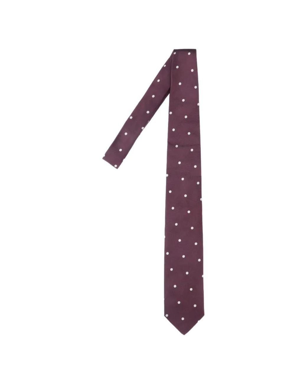 Lardini Purple Polka-Dot Silk Tie for men