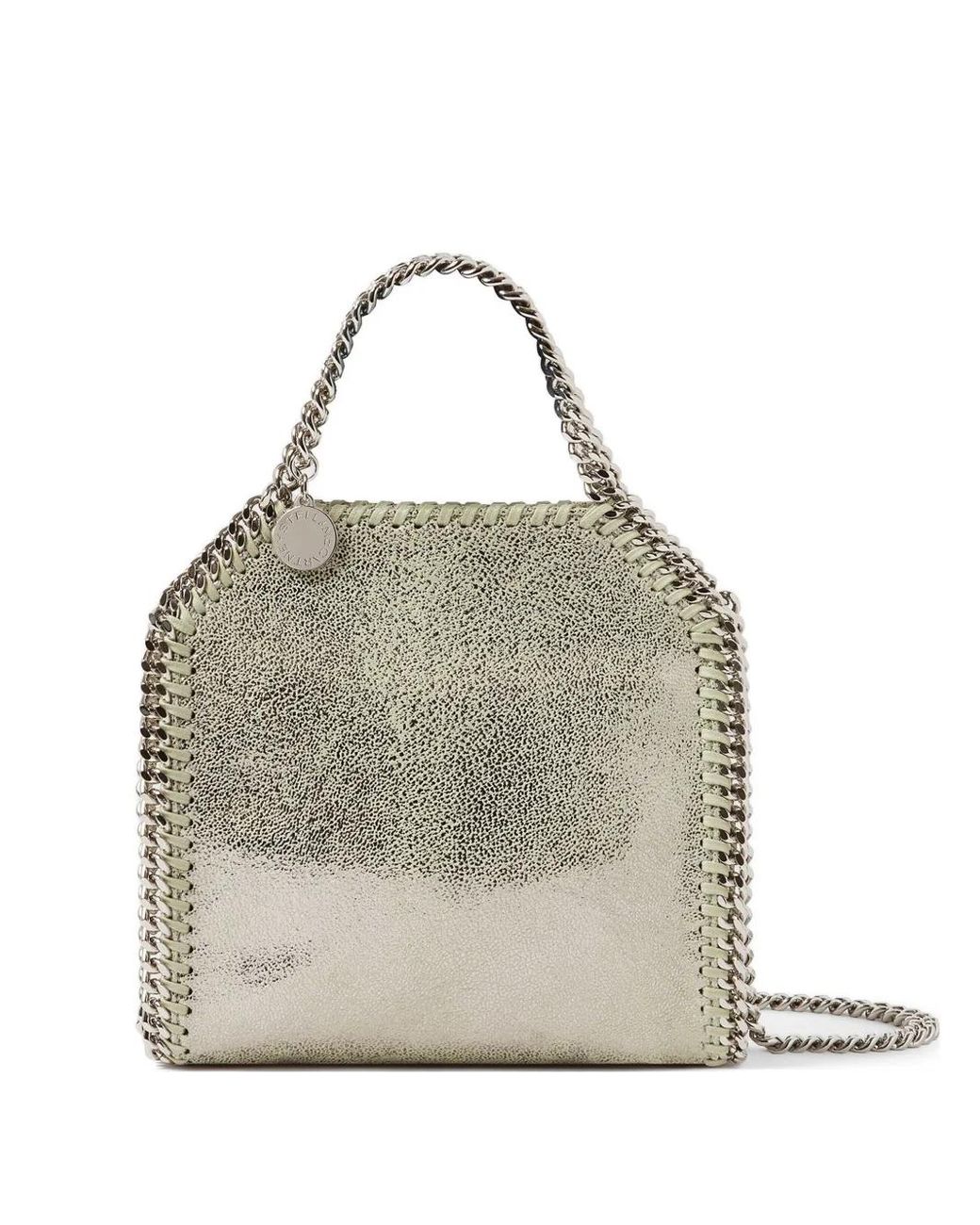 Stella McCartney Metallic Falabella Tiny Chain Handle Tote Bag